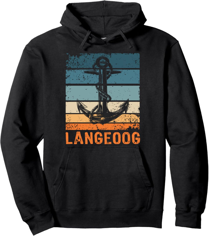 Langeoog Souvenir Retro Vintage Insel Langeoog Pullover Hoodie