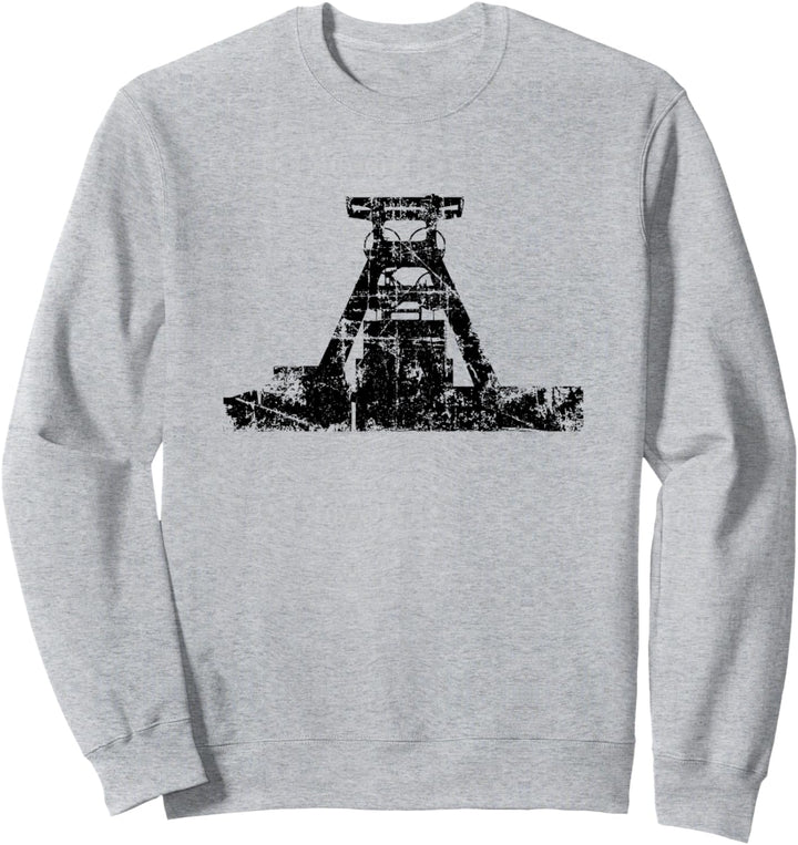 Zeche Zollverein (Vintage Schwarz) Bergbau Ruhrgebiet Sweatshirt