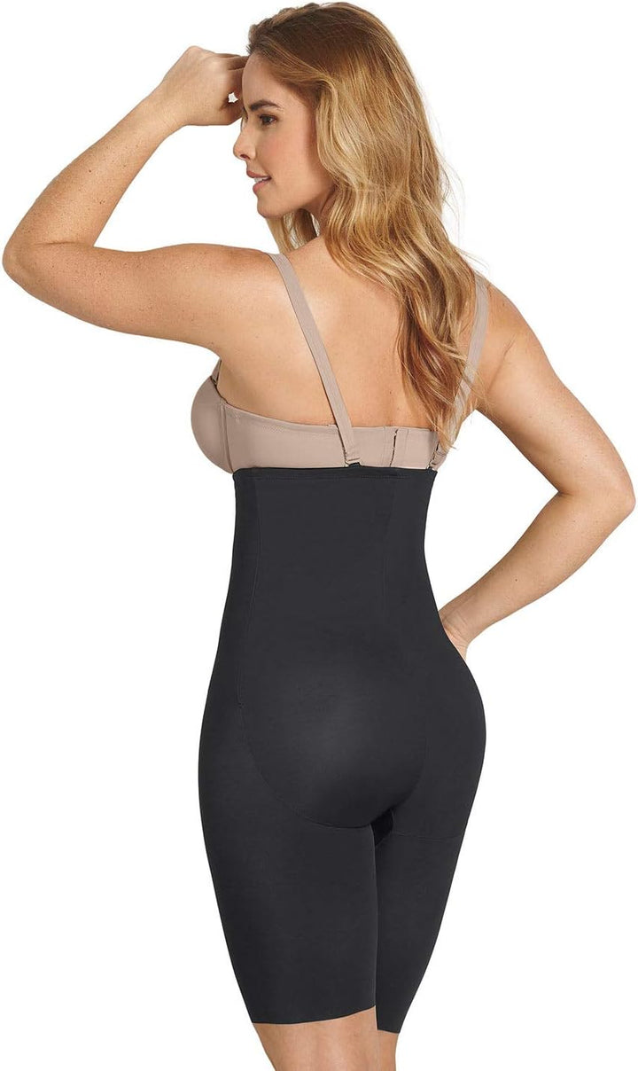 Leonisa Hochtaillierte Miederhose strafft Bauch und Taille M Schwarz, M Schwarz