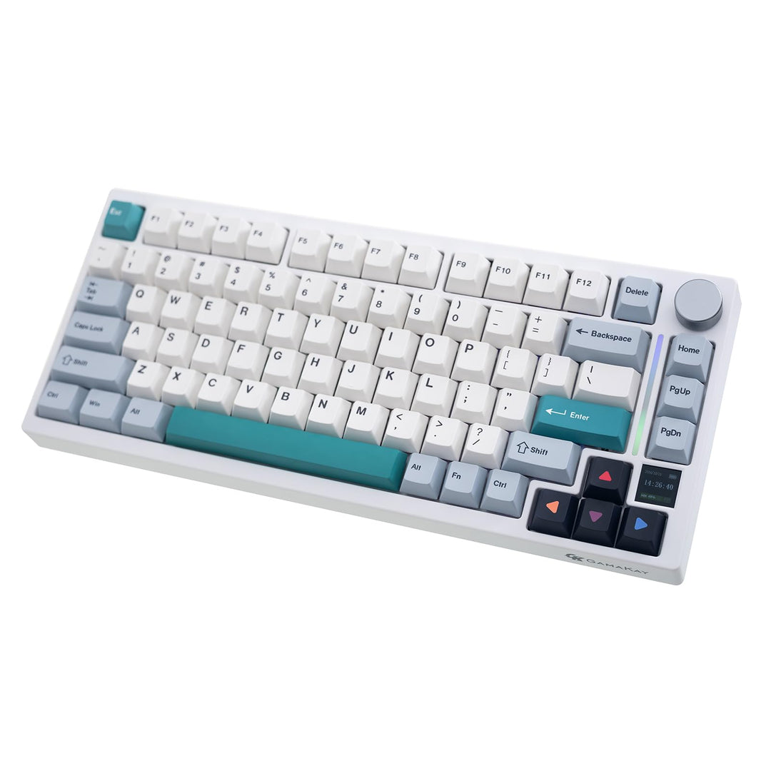 GK GAMAKAY TK75 75% Wireless Mechanical Keyboard with Knob Bluetooth 5.0/2.4GHz/Wired Connection, Ho