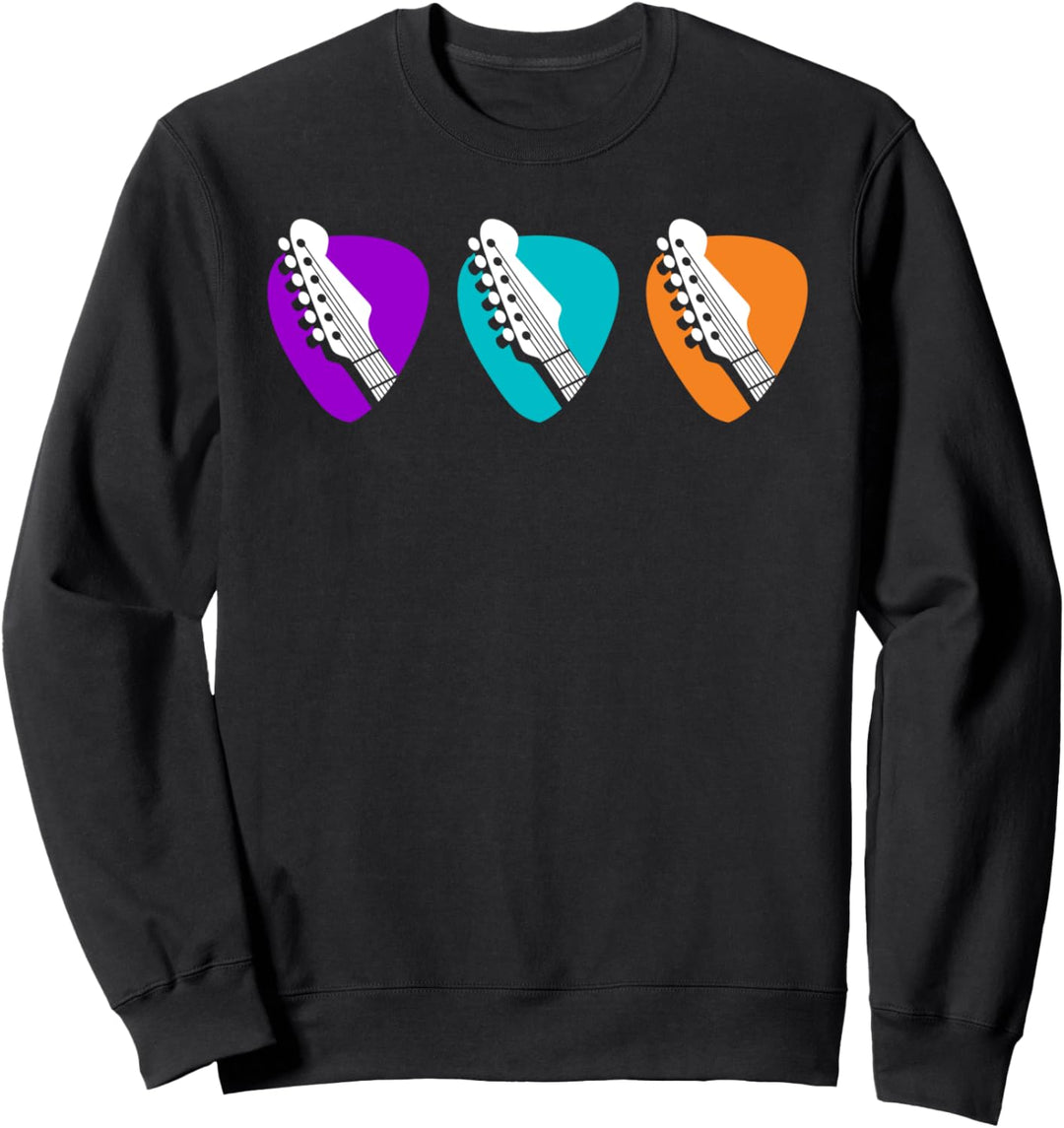 Lustige Gitarre Farbauswahl Vintage-Musik-Geschenk Sweatshirt