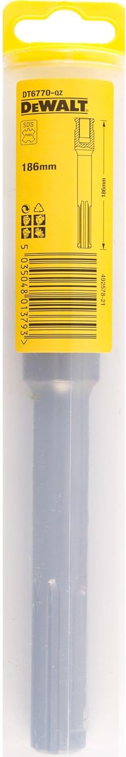Dewalt SDS-max Adapter DT6770 (für den Einsatz in SDS-max Bohrhämmern, 180 mm Gesamtlänge, 1 Stück)