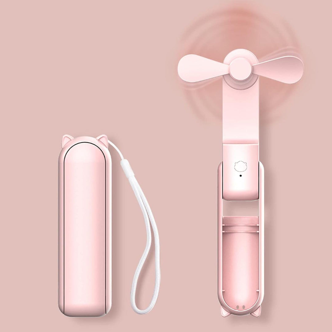 Handventilator to Go, 125g Ultraleichter Taschenventilator Mini, 20H Max Akku mit Powerbank, USB Auf