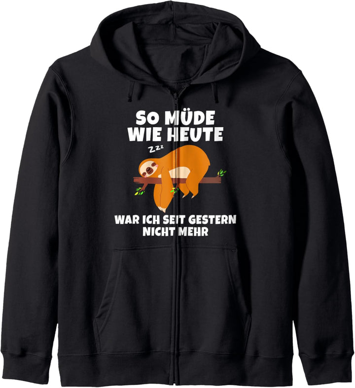 Lustiger Faultier Spruch | Geschenk | Herren & Damen Kapuzenjacke