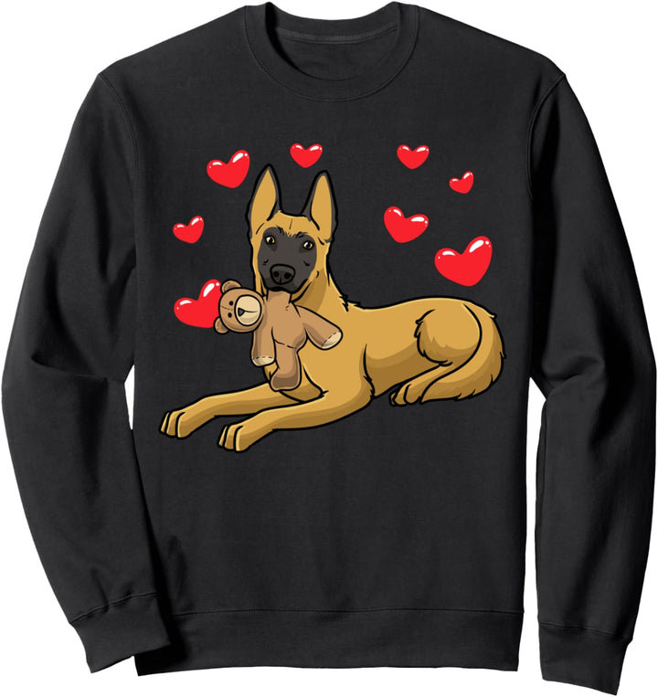 Malinois Hund Mit Kuscheltier Belgischer Schäferhund Sweatshirt