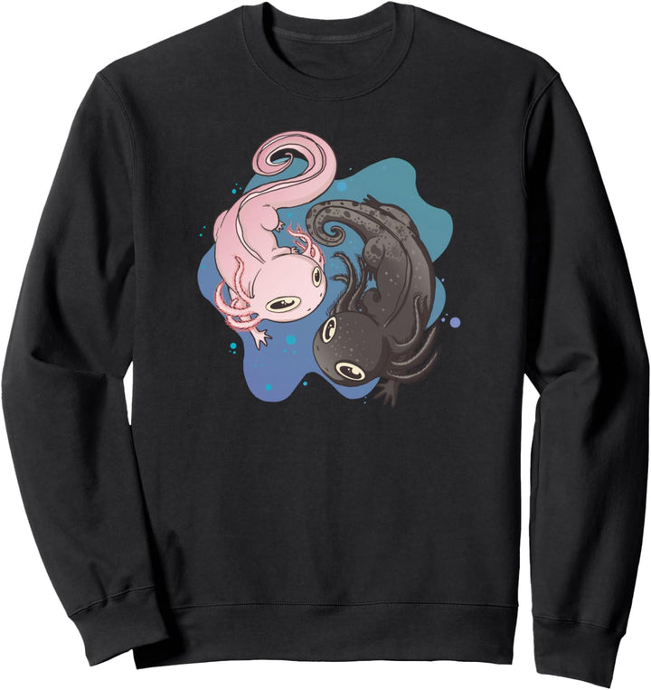 AXOLOTL Axolotls Meme, Pink und Schwarz Sweatshirt