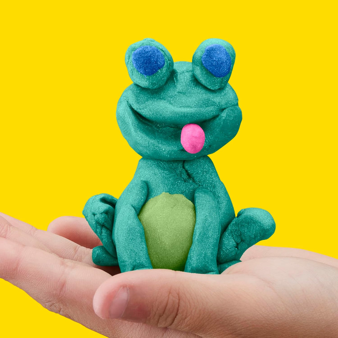 Play-Doh 6er-Pack Funkelknete, besondere Farben mit Glitzer, für mehr Kreativität und fördert die Fe