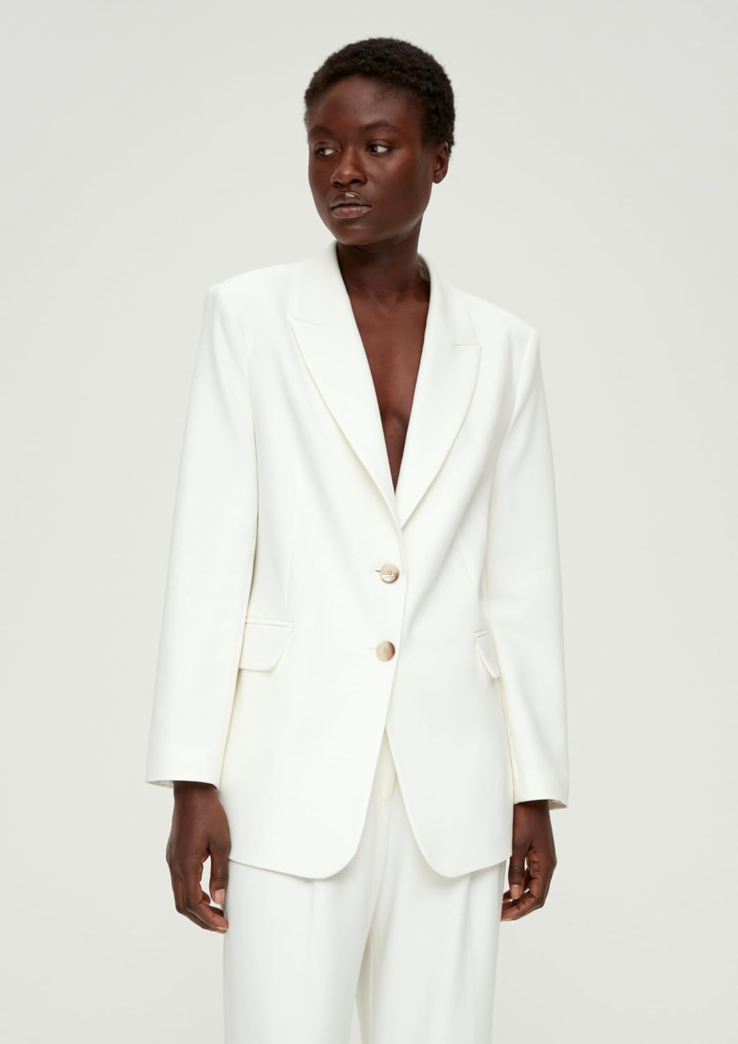 s.Oliver Blazer aus Baumwollstretch 34 Weiss, 34 Weiss