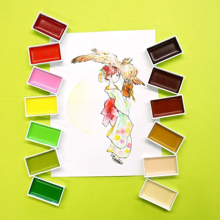 Kuretake MC20/36V Aquarellfarbenset, Diverse Farben, 1 Stück (1er Pack), Diverse Farben