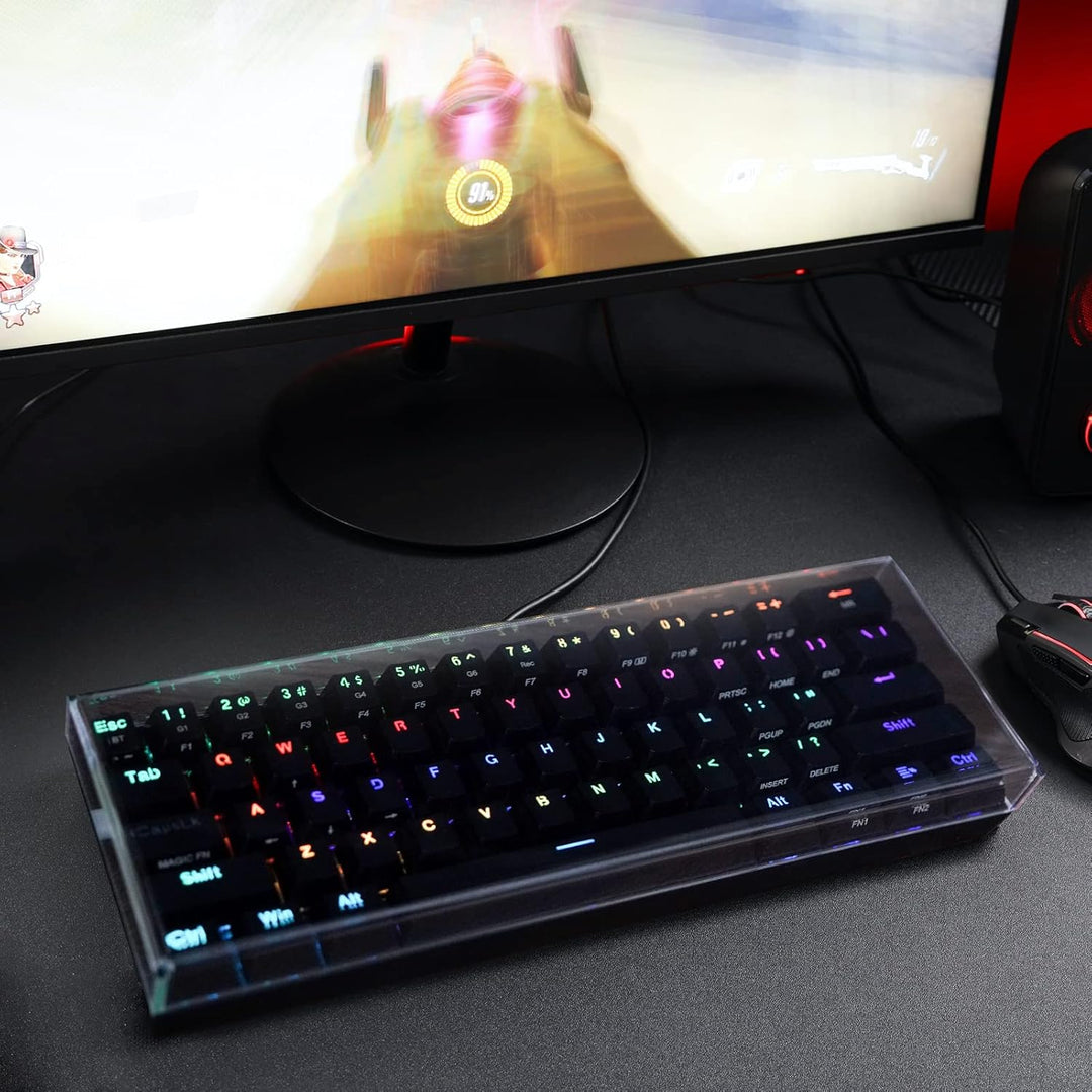 Geekria Premium Acryl-Tastaturabdeckung für 60% kompakte 61-Tasten-Tastatur, kompatibel mit Razer Hu