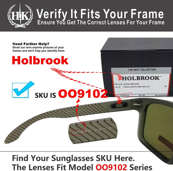 HKUCO Replacement Lenses For Oakley Holbrook Black/Transparent Pink Polarized