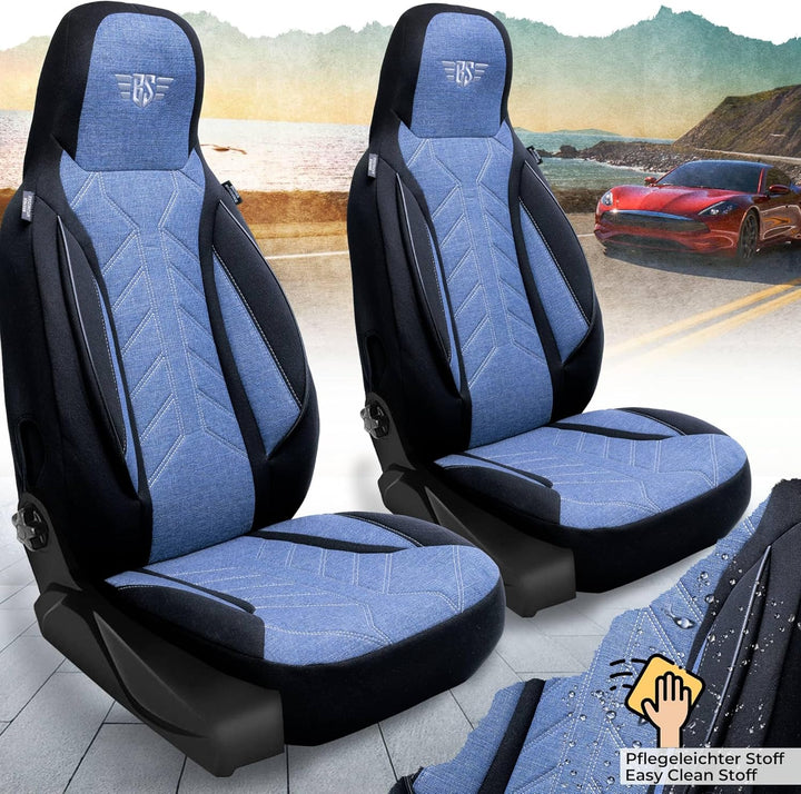 BREMER SITZBEZÜGE Mass Sitzbezüge Schonbezüge für VW ID.5 PLKT206 PLKT206 - Schwarz/Blau ID.5, PLKT2