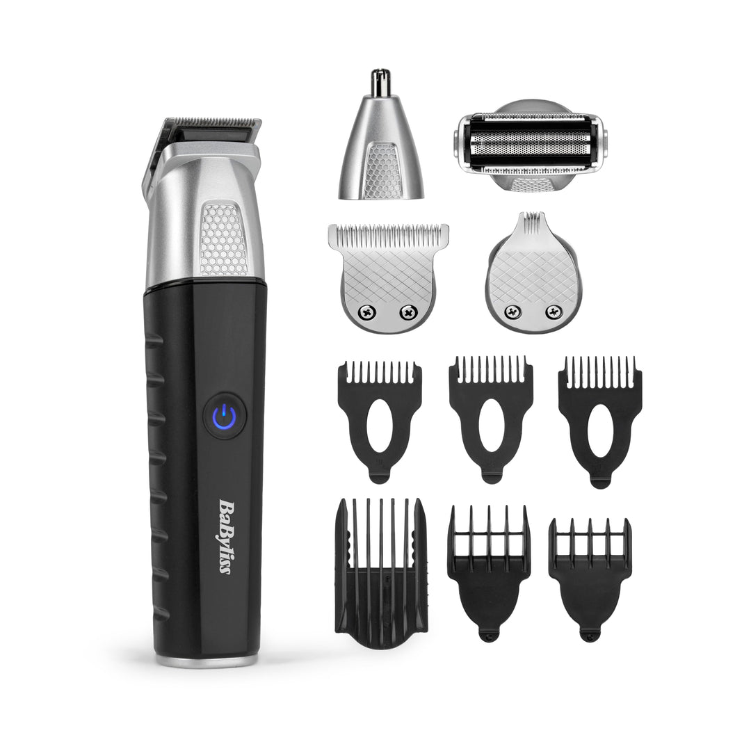 BaByliss Lithium Power 11-in-1 Multi-Trimmer – Kabelloses Grooming-Kit mit Barttrimmer und Nasenhaar
