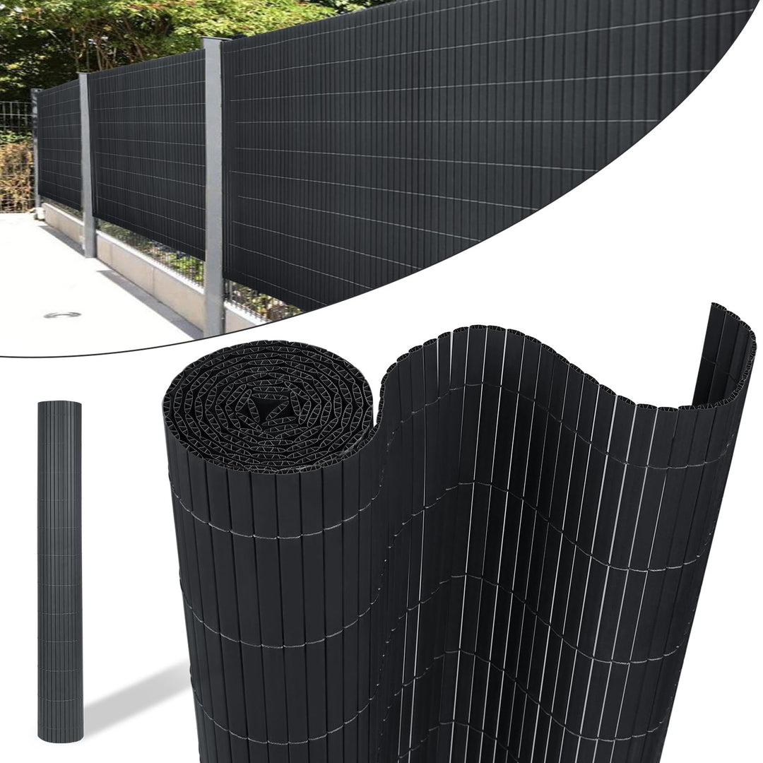 YUENFONG 160x1000cm Sichtschutzmatte PVC Sichtschutzzaun Windschutz Gartensichtschutz mit Kabelbinde