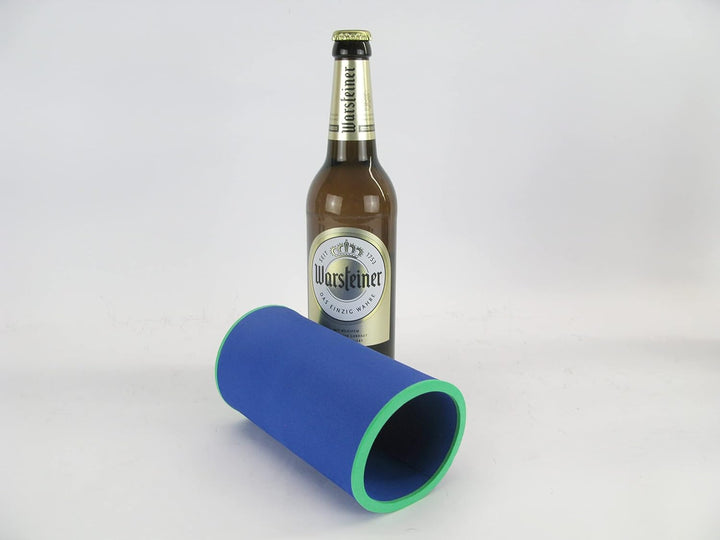 4 hochwertige Qualitätskühler aus 5-6 mm dickem Neopren für 0.5L Flaschen in der Farbe Blau (4x blau