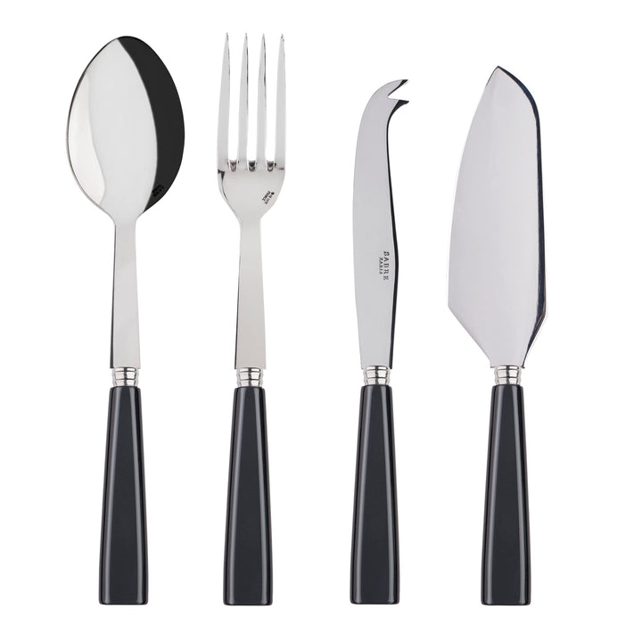 SABRE PARIS - Essential-Servierbesteck 4er Set - Icon - Tortenheber mit Klinge & Grosses Käsemesser