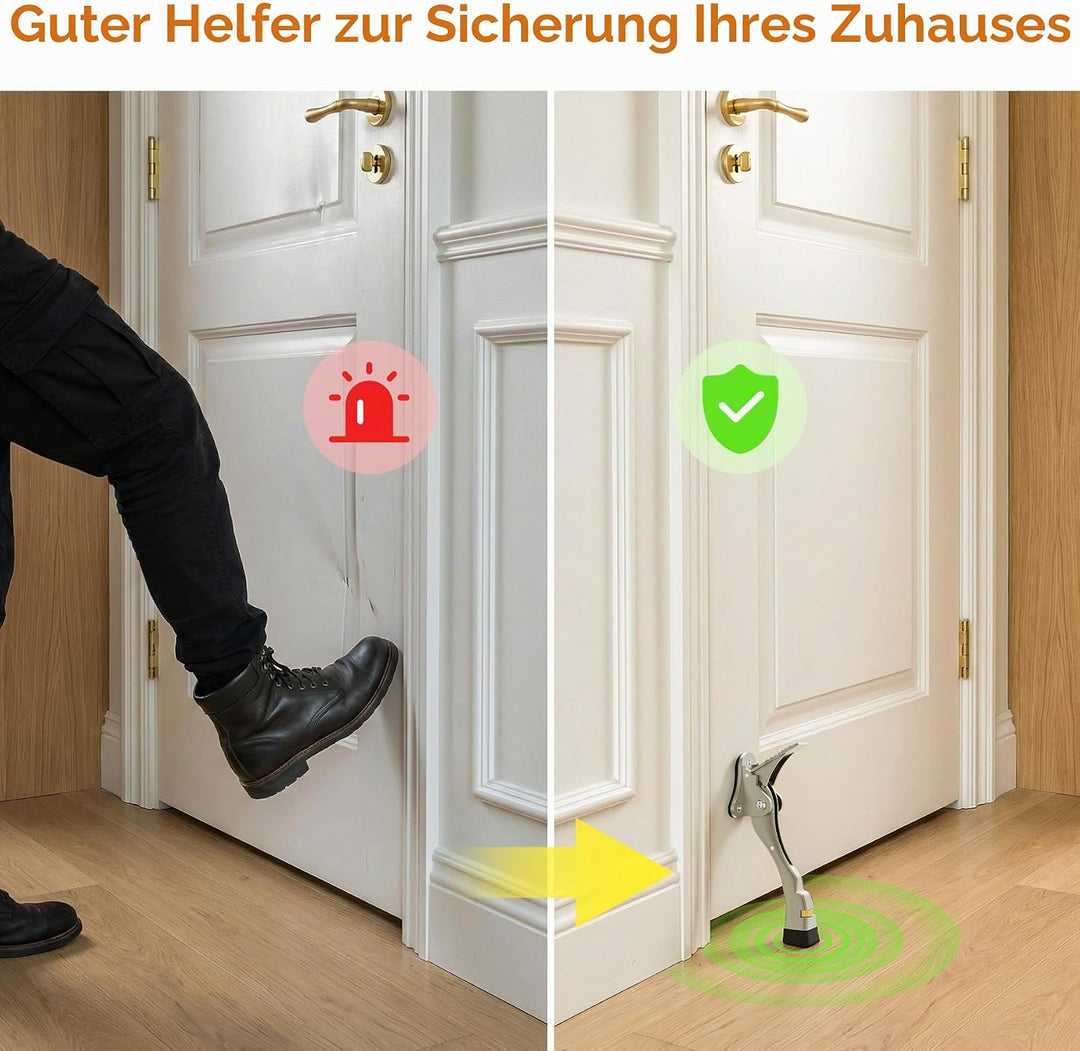Türstopper, 2 Packungen Kickdown-Türstopper mit One-Touch, verstellbare Höhe und Gummispitze, 10,2 c