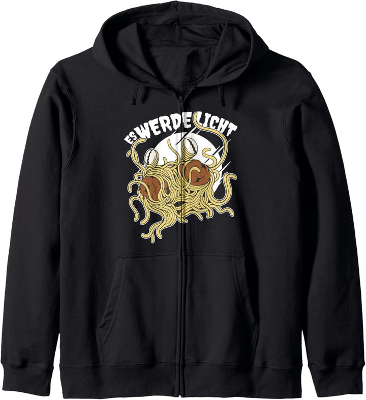 Fliegendes Spaghettimonster ES WERDE LICHT Spaghetti Monster Kapuzenjacke