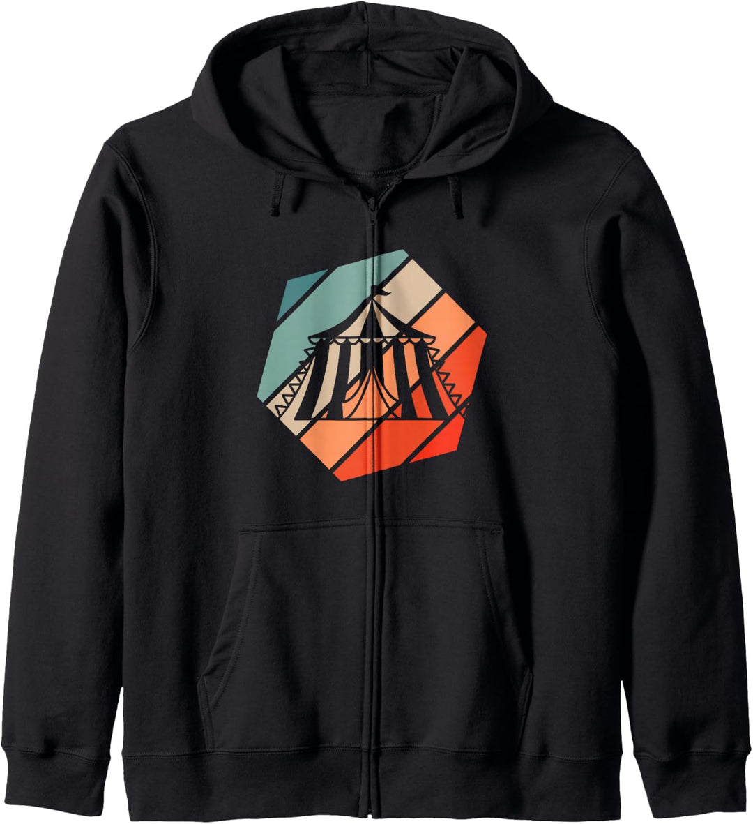 Zirkus Retro Style Vintage Kapuzenjacke