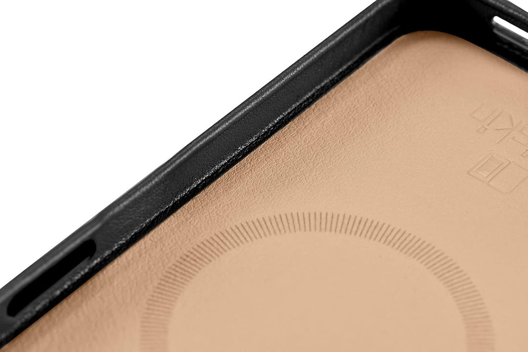Mobiskin Hülle kompatibel mit Apple iPhone 14 (6,1 Zoll), Handyhülle mit echtem Leder, Case, Schutzh