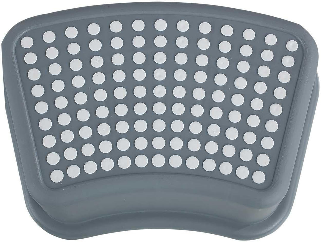 Tritthocker Fusshocker - 2er Set - Kunststoff - Grau - B 36 cm x H 13 cm x T 24 cm