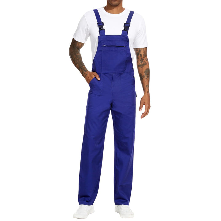 WORK IDEA Arbeits-Latzhose für Männer Multi Pocket Technology Herren Arbeitslatzhose XL Königsblau,