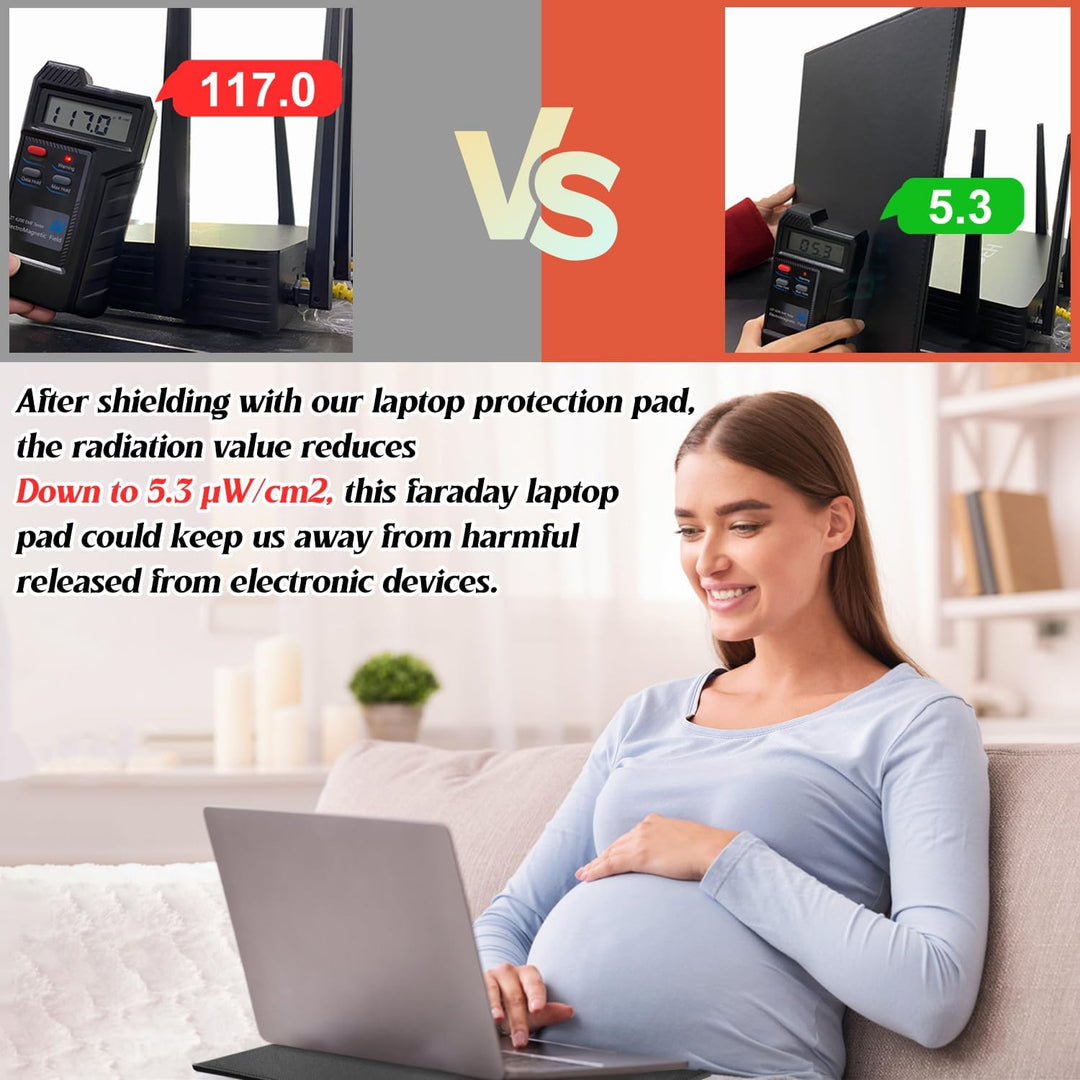 Laptop Pad Protection, 30 * 40 cm, EMF-Schutz-Laptop-Pad, Strahlungsblockierendes Computer-Pad, EMF-