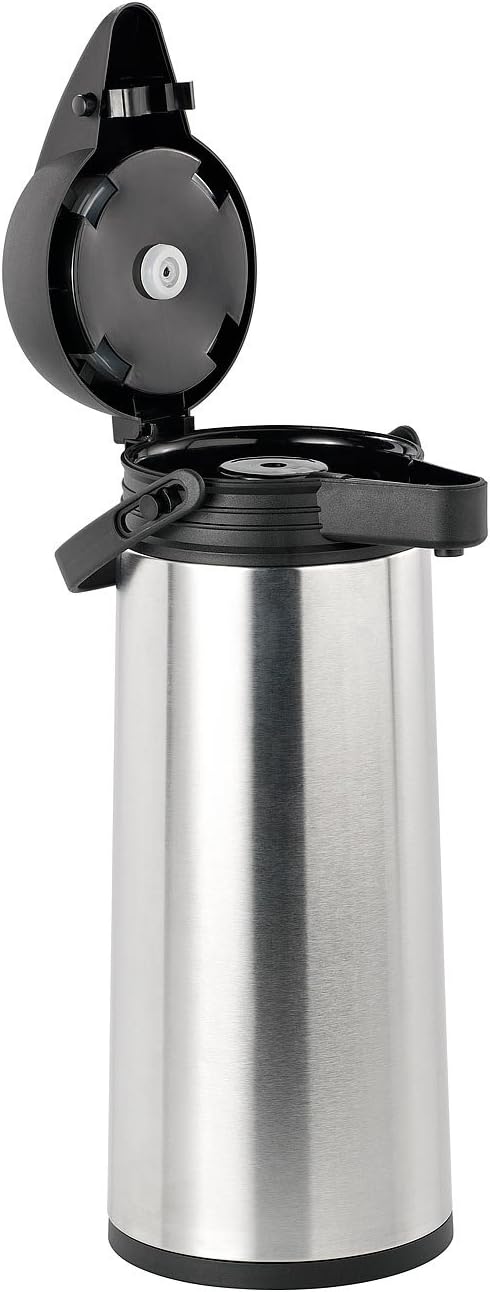 Rosenstein & Söhne Partyzubehör: 2er Pack Edelstahl-Pump-Vakuum-Isolierkanne, 1,9 Liter (Thermo-Pump