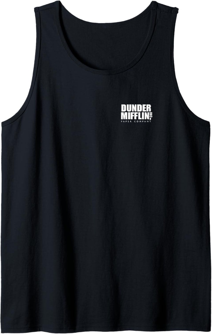 The Office Dunder Mifflin Logo linke Brust und Rücken Tank Top