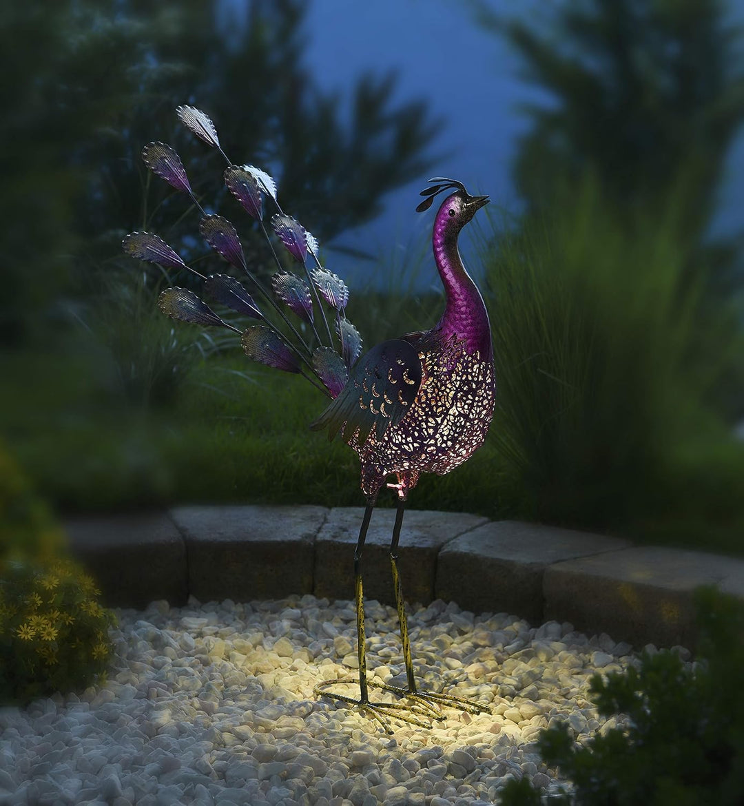 LED Solar Deko Leuchte Pfau Design Garten Weg Beleuchtung Tier Lampe bunt HARMS 504885
