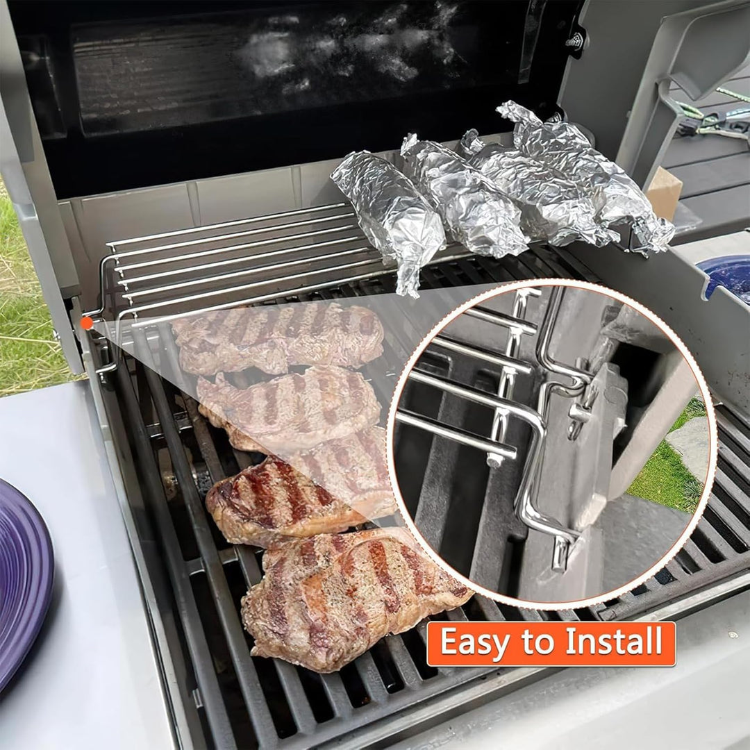 GFTIME 47CM 69866 Edelstahl Grill-Warmhalterost für Weber Spirit E210 E220 und Spirit S210 S220 (mit