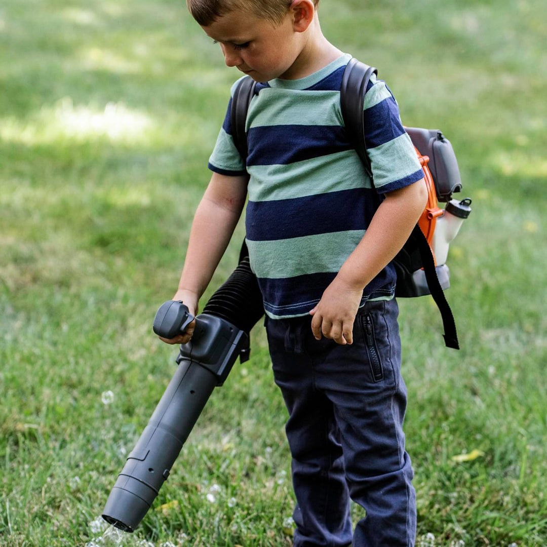 Husqvarna Spielzeug Seifenblasen-Blasgerät 345BT – Rucksack-Seifenblasenmaschine mit realistischem B