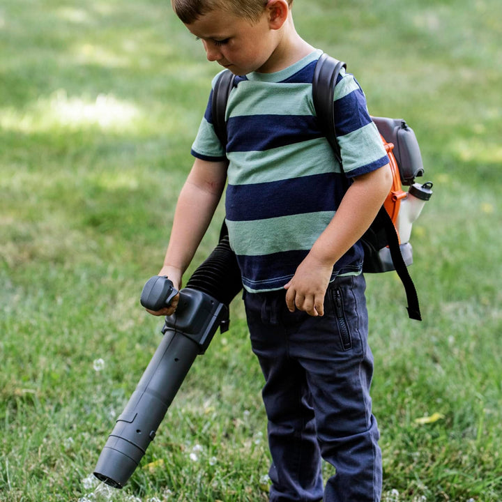 Husqvarna Spielzeug Seifenblasen-Blasgerät 345BT – Rucksack-Seifenblasenmaschine mit realistischem B