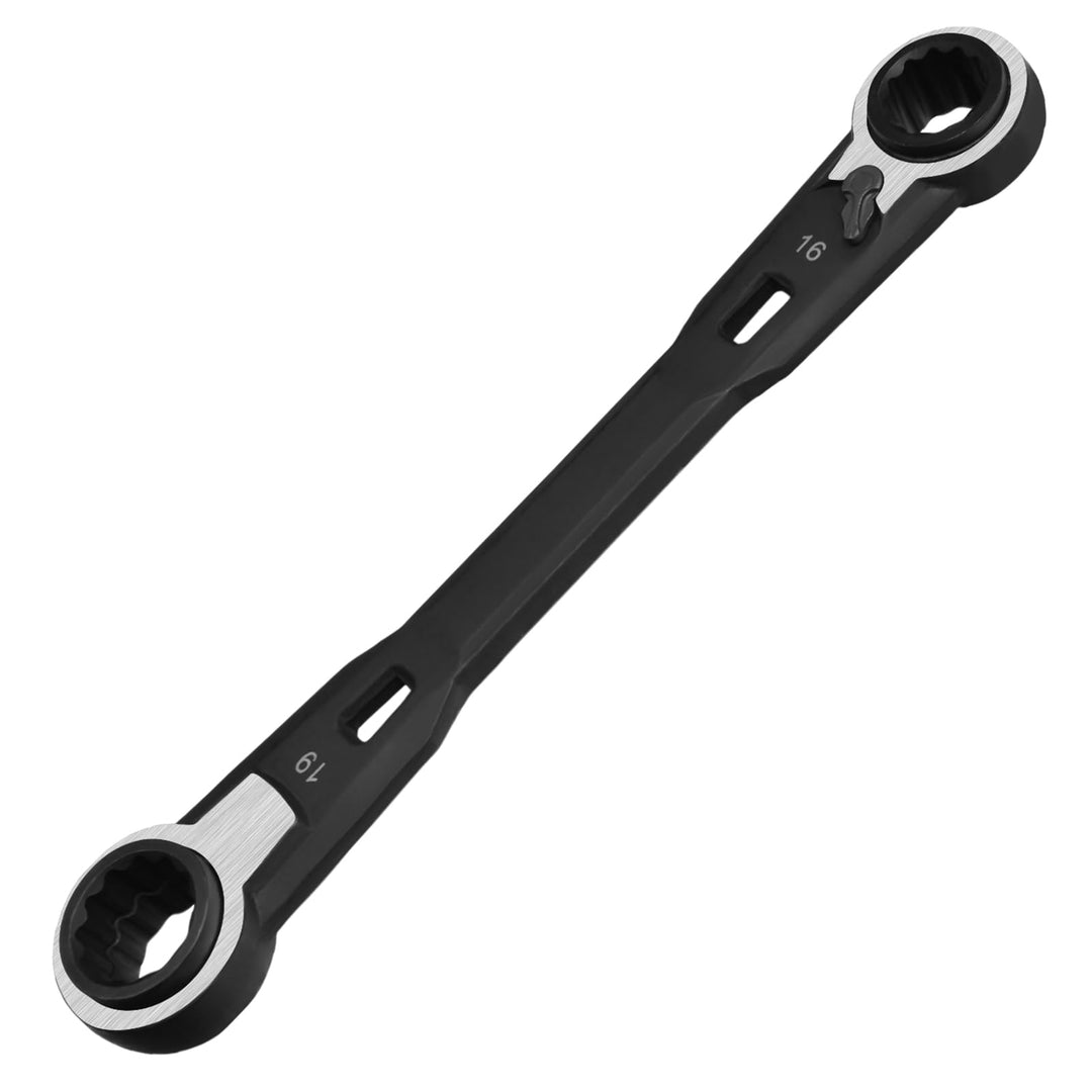 4-in-1 umkehrbarer Ratschenschlüssel-Set metrisch 16mm 17mm 18mm 19mm Doppel-Ringschlüssel-Set Ratsc