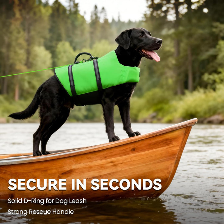 VIVAGLORY Ripstop Hunde Rettungsweste für Kleine Mittel Grosse Hunde Bootfahren, Hund Schwimmweste m