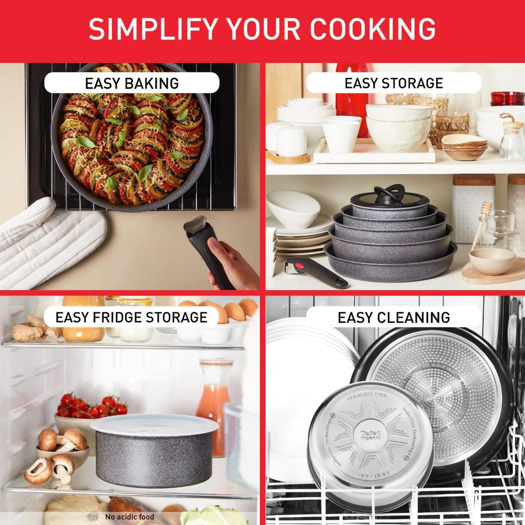 TEFAL Ingenio Natural Force L3969053 - Pfannen-Set (5-teilig)