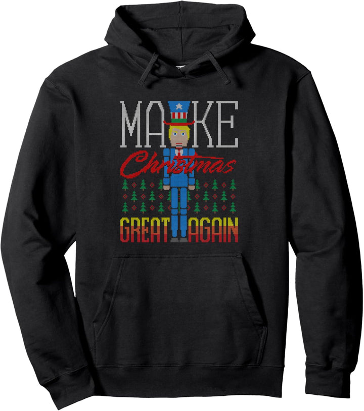 Make Christmas Great Again Trump USA Ugly Christmas Sweater Pullover Hoodie