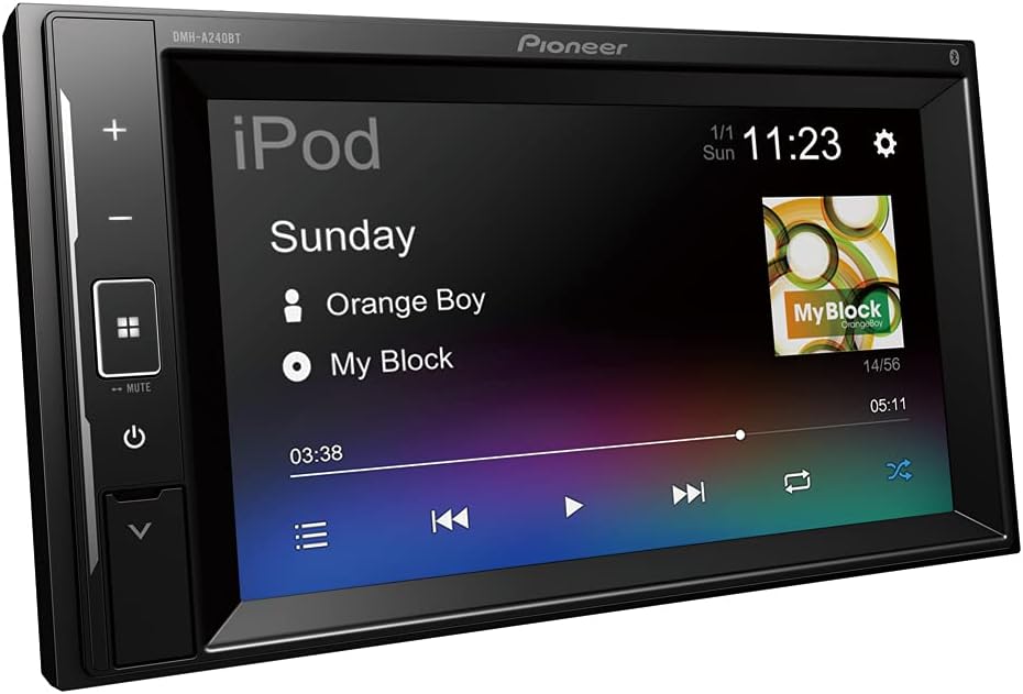 Pioneer DMH-A240BT 2-DIN Autoradio Bluetooth USB passend für Alfa Romeo Mito 2008-2013 Silber