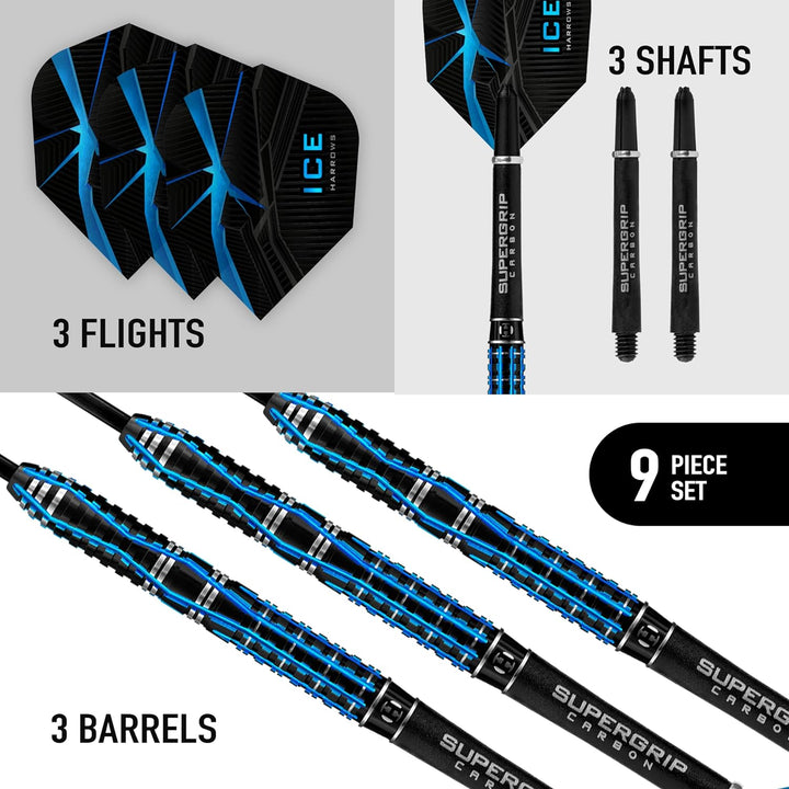 Harrows Ice Recut 90% Tungsten Steel Tip Darts 23.0 Gramm, 23.0 Gramm
