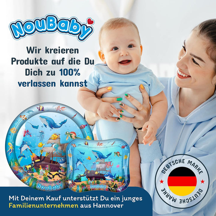 NouBaby® Wassermatte Baby BPA Frei Gross I Babymatte und Spielzeug ab 3, 6 und 9 Monate I Wasserspie