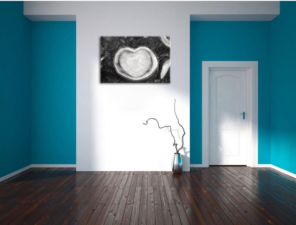 Pixxprint Jahresringe am Baumstamm als Leinwandbild/Grösse: 100x70 / Wandbild/Kunstdruck/fertig besp