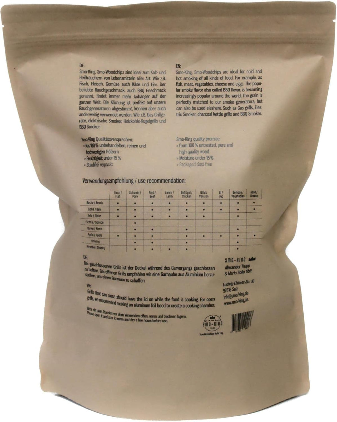 Smo-King Woodchips Apfel 1 kg