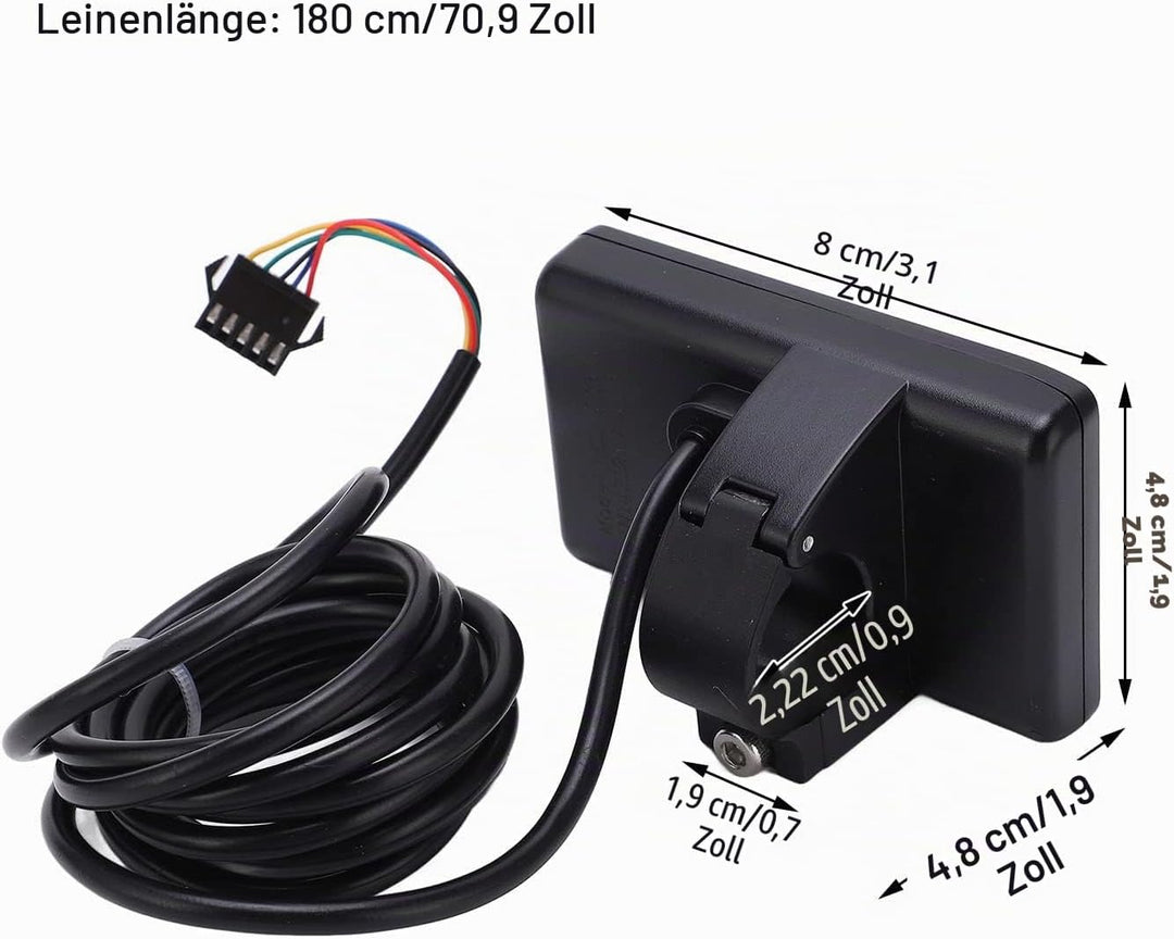 Fahrradcomputer, Elektrofahrrad Tachometer 24V 36V 48V Elektroroller Bedienfeld S866 LCD Display Met