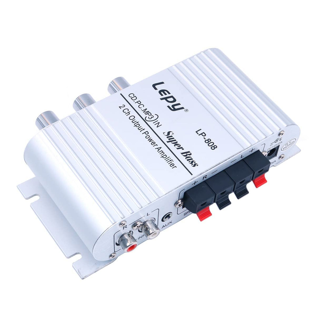 DollaTek LP-808 12V MiNi Tragbarer kabelgebundener HiFi-Verstärker mit 3A-Netzteil für Autotelefon z