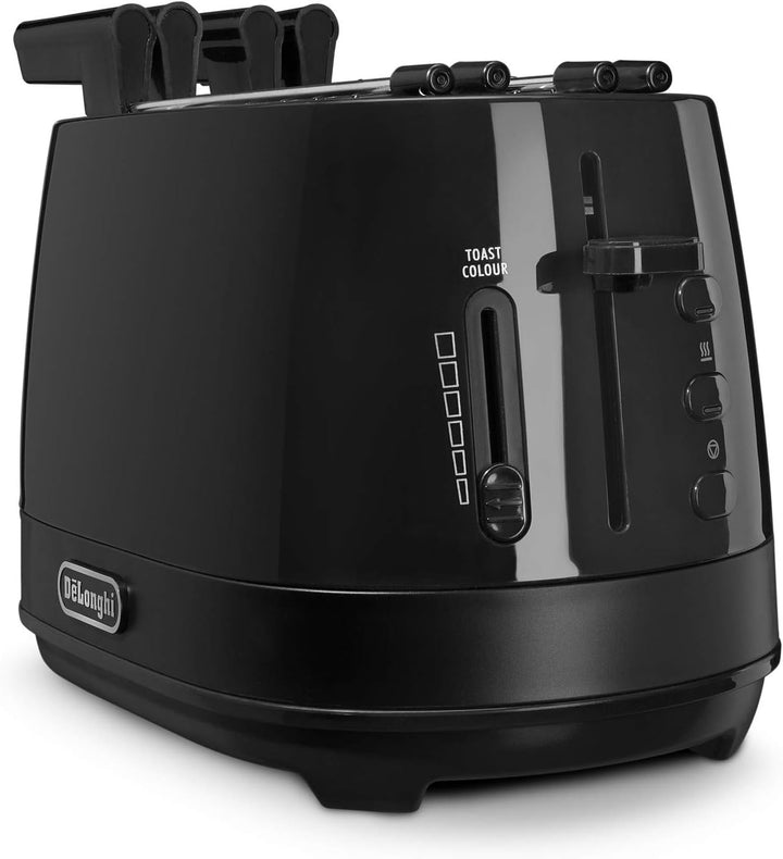 De Longhi CTLAP2203 Toaster mit Zange, 550 Watt. 550 Watt Schwarz, Schwarz