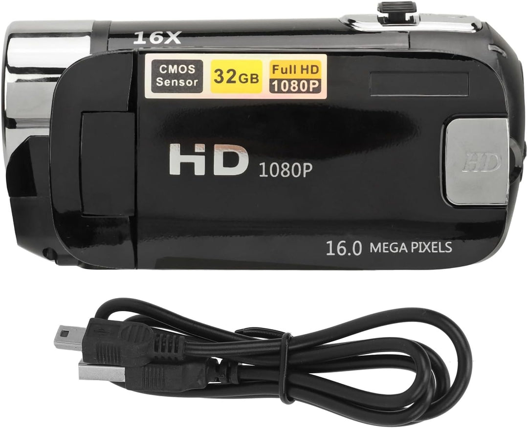 D90 1080P 16MP Digitalkamera 2,4 Zoll Schwenkbildschirm Camcorder 16X Zoom HD Videorecorder mit Füll