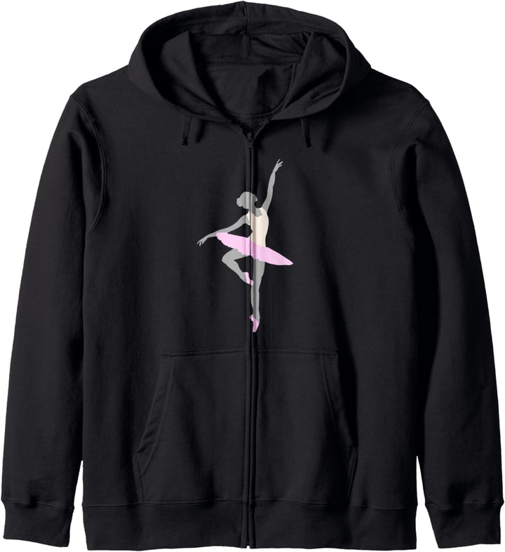 Mädchen Tanzen Ballerina Pose Rosa Tutu Balletttänzerin Kapuzenjacke