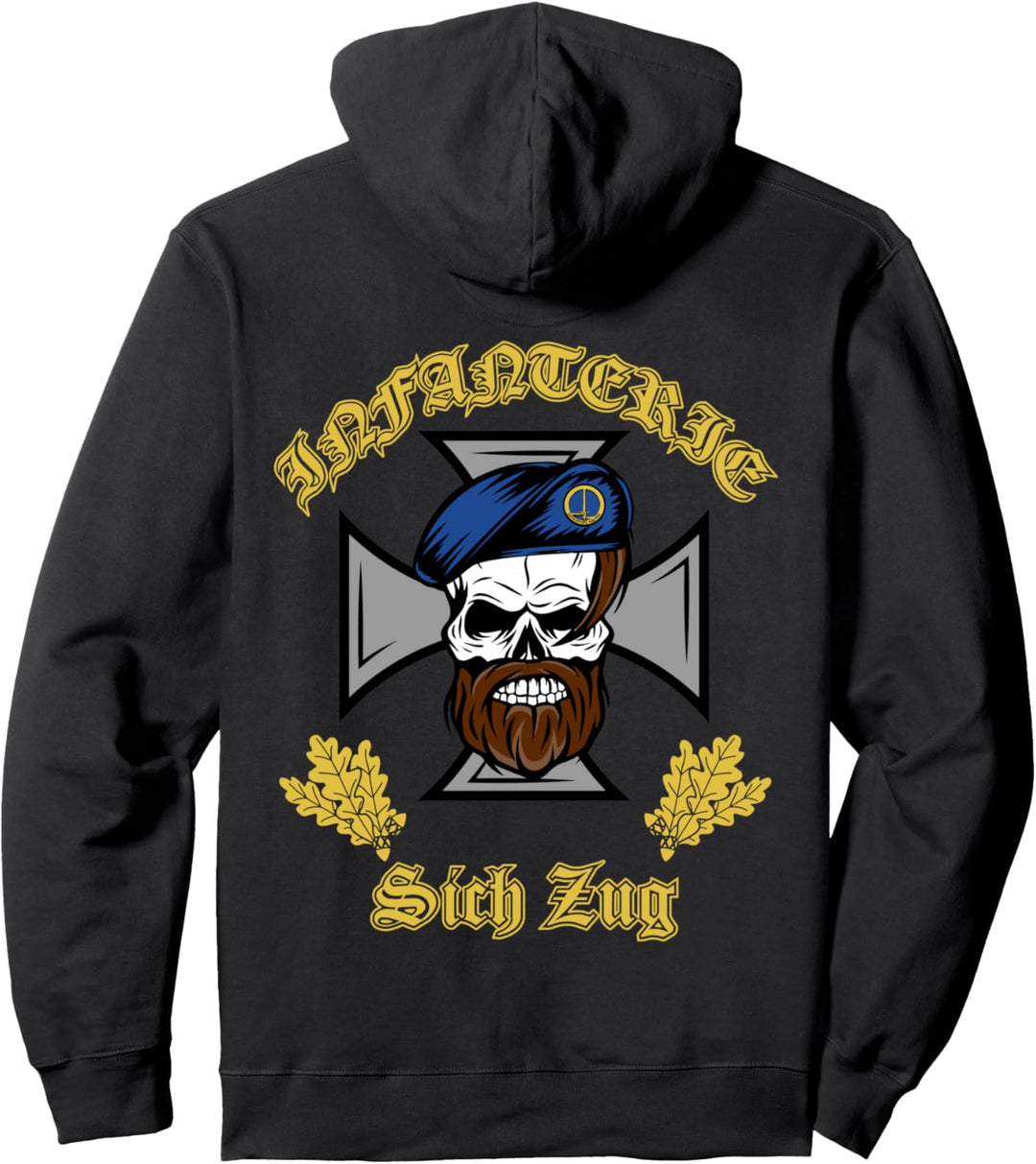 Infanterie Sich Zug Motiv Pullover Hoodie