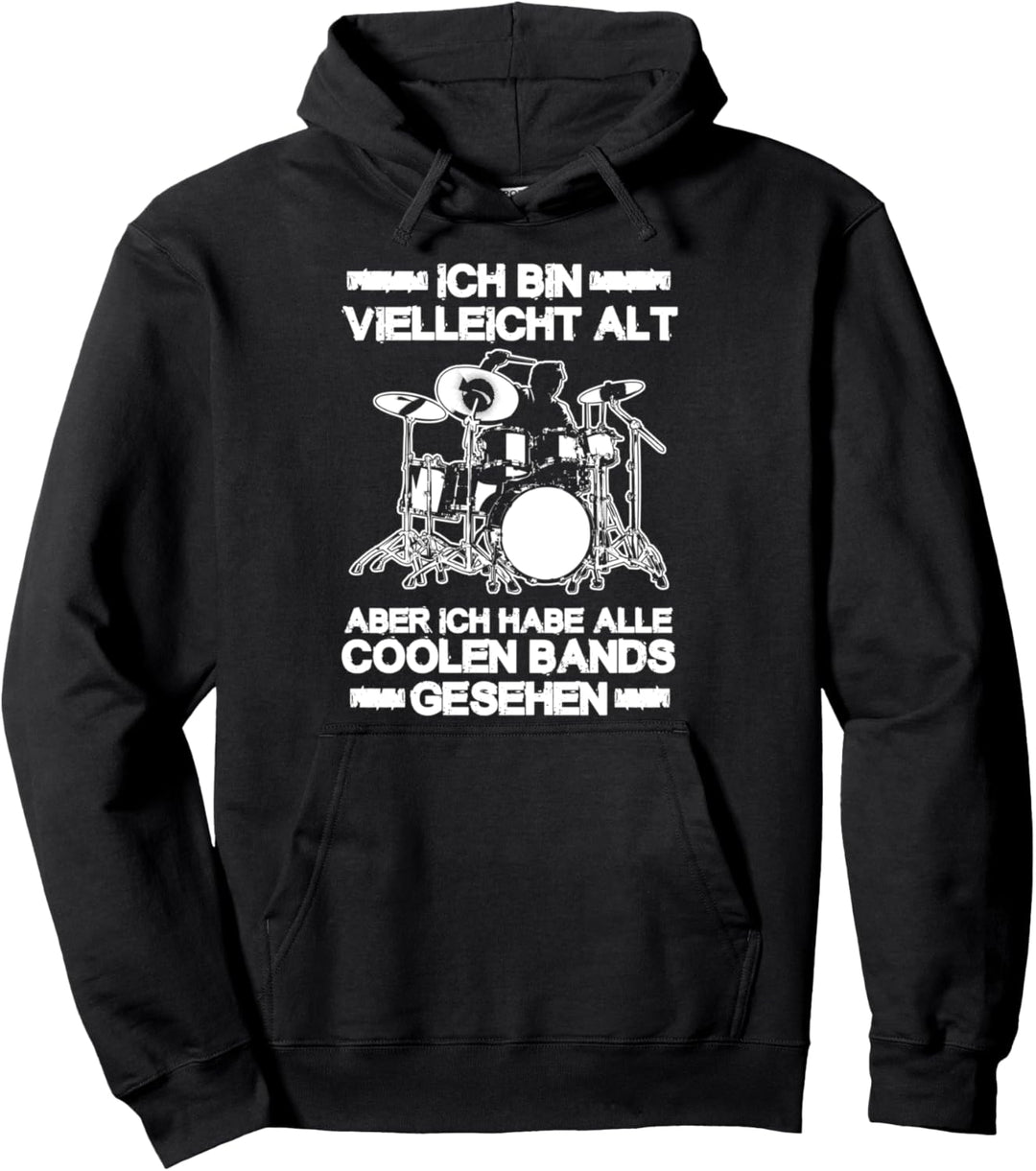 Hab die coolen Bands gesehen! - Grosseltern Oma Opa Pullover Hoodie