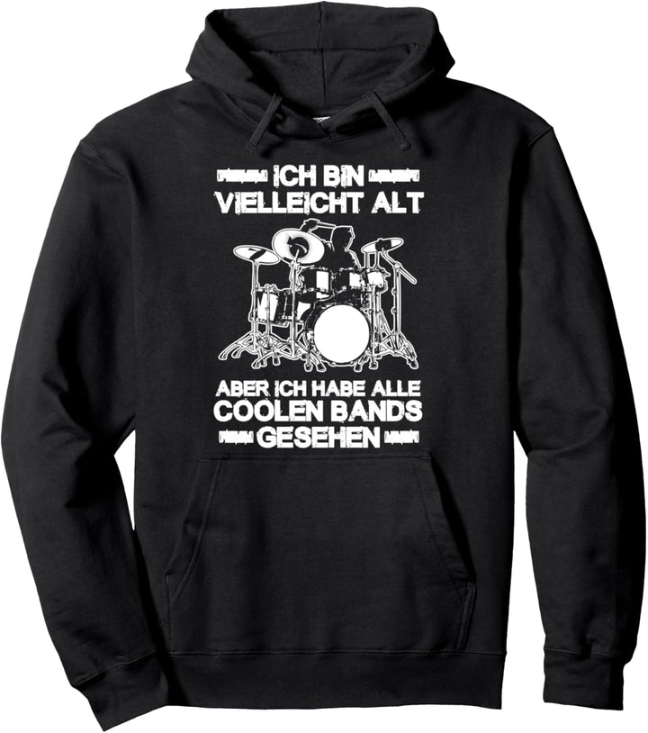 Hab die coolen Bands gesehen! - Grosseltern Oma Opa Pullover Hoodie